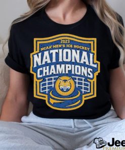 Quinnipiac Bobcats 2023 NCAA Men’s Ice Hockey National Champions shield shirt