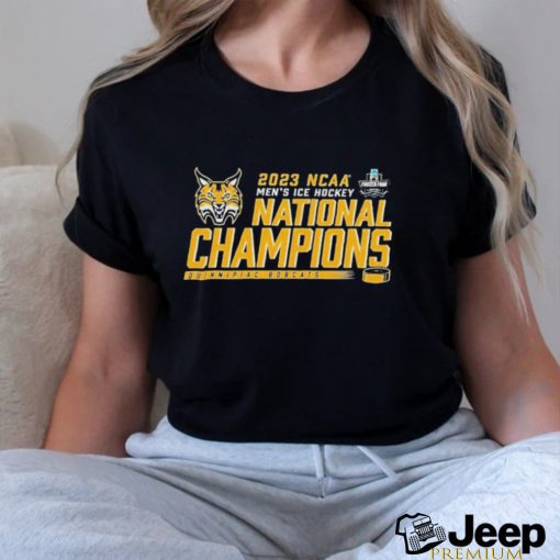 Quinnipiac University Bobcats National Champions 2023 Mens Frozen Four Shirt