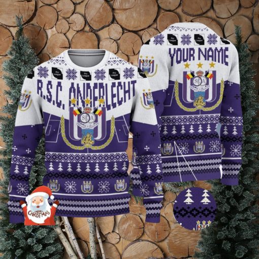 R.S.C. Anderlecht 3D Ugly Christmas Sweater Christmas Holiday Gift Custom Name For Men And Women