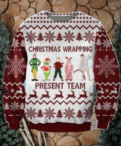 Christmas Wrapping Present Team Muppet Home Alone Elf Grinch Knitted 3D Sweater For Christmas