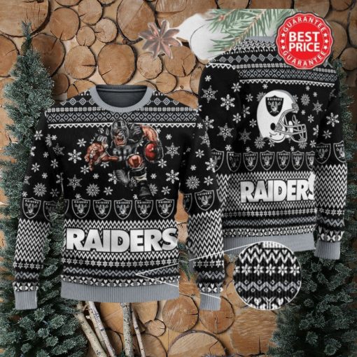 RAIDERS FOOTBALL ALL OVER PRINT UGLY CHRISTMAS SWEATER