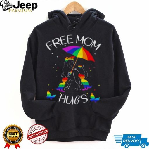 RAINBOW DINOSAUR MOM HUGS LGBT SHIRT