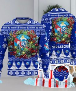 RC Strasbourg Alsace Ugly Christmas Sweater Gift Ideas For Fans