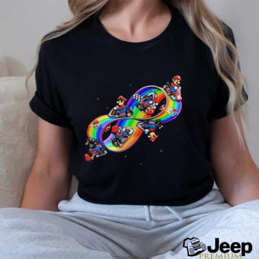 Mario Kart on a Mobius strip Mobius Kart LGBT Pride race shirt