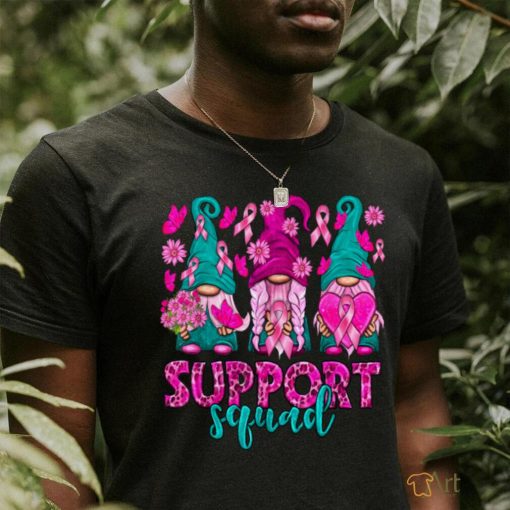 Breast Cancer Awareness Shirt For Women Gnomes Support Squad T Shirt