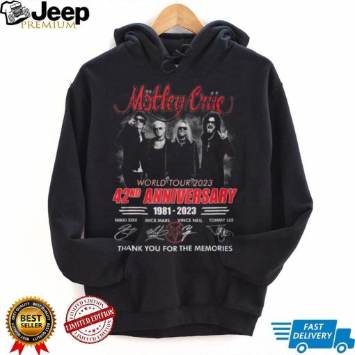 Motley Crue World Tour 2023 42nd Anniversary 1981 – 2023 Thank You For The Memories T Shirt