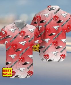 CFL Team Calgary Stampeders Aloha Style 4 Big Logo Hawaiian Shirt