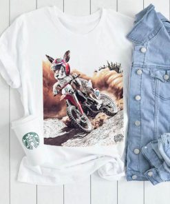 Rabbit riding motorcycle Cross Hare shirt