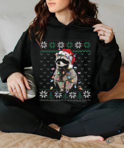 Raccoon Lover Christmas Lights T Shirt