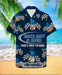 Race Day And Bud Light Beer Hawaiian Shirt