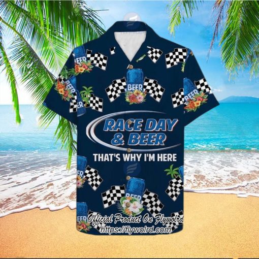 Race Day And Bud Light Beer Hawaiian Shirt