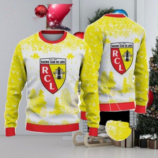 Racing Club de Lens Big Logo Pine Trees Big Fans Gift Christmas Sweater For Men And Women