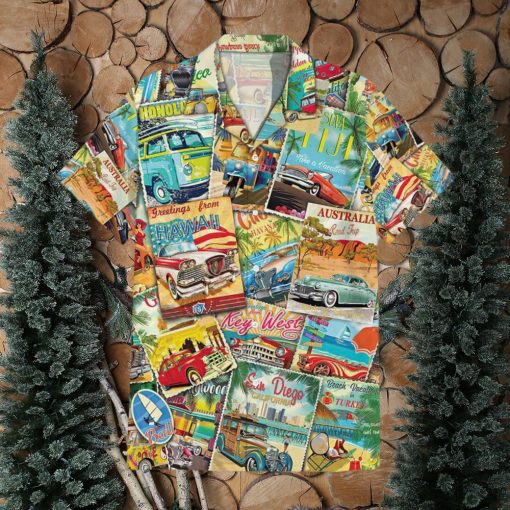 Racing Collage Hawaiian Shirt