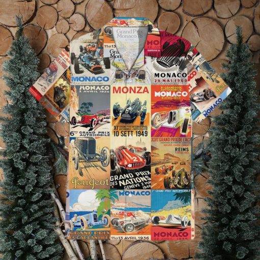 Racing Collage Summer Hawaiian Shirt