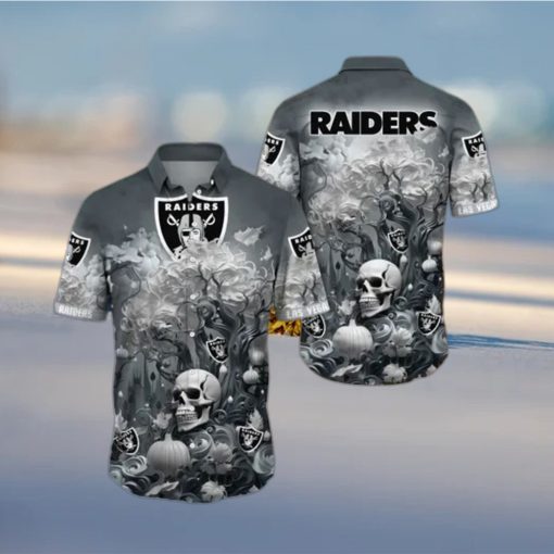 Raider Hawaiian Shirt Skull And Maple Tree A Must Have For Fall Fashionistas