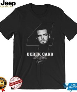Raiders DC4 Derek Carr Thank You For Memories Signature T Shirt