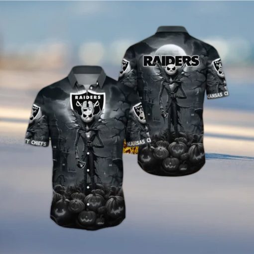 Raiders Hawaiian Shirt Printed Jack Skellington Gift For Football Fans