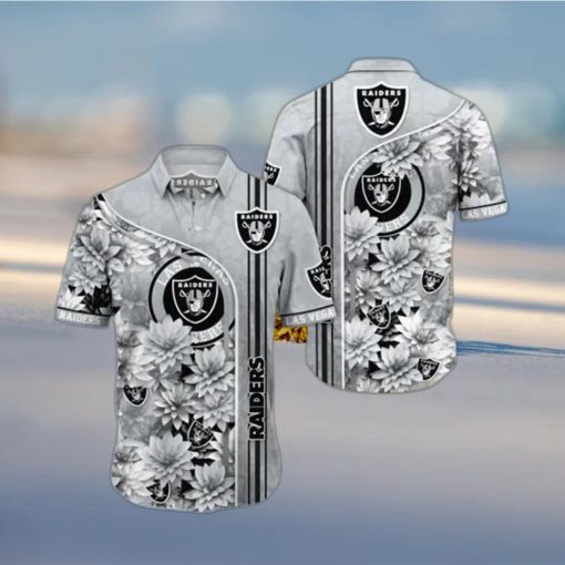 Raiders Hawaiian Shirt Skull And Lotus Flower Have For Fans Of Eastern Culture