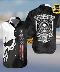 Railroader Proud Skull My Craft Allows Me To Build Anything In The World Hawaiian Shirt