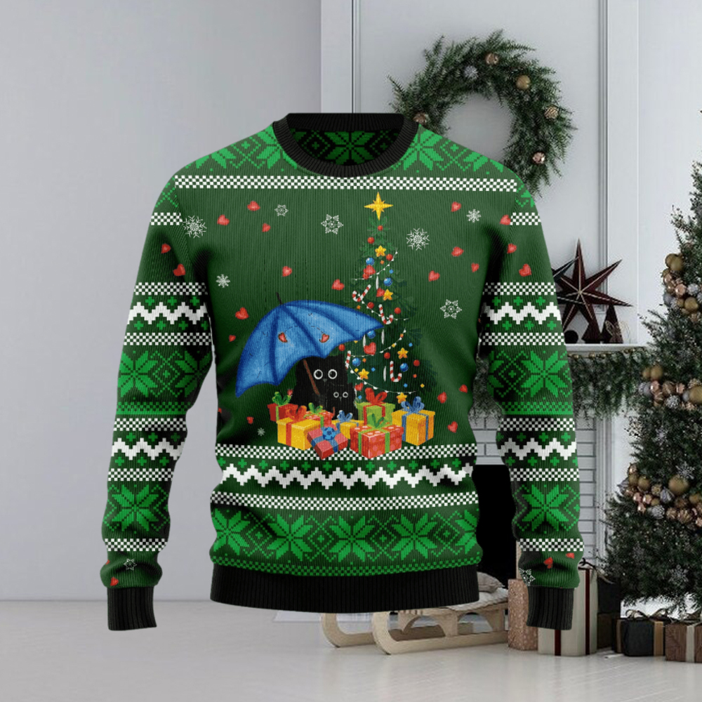 Rain With Love Black Cat Christmas Ugly Christmas Sweater Rain With Love Black Cat Christmas Ugly Christmas Sweater