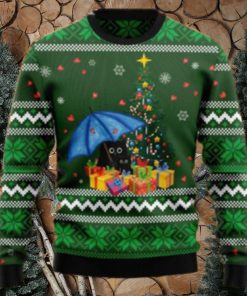 Rain With Love Black Cat Ugly Christmas Sweaters