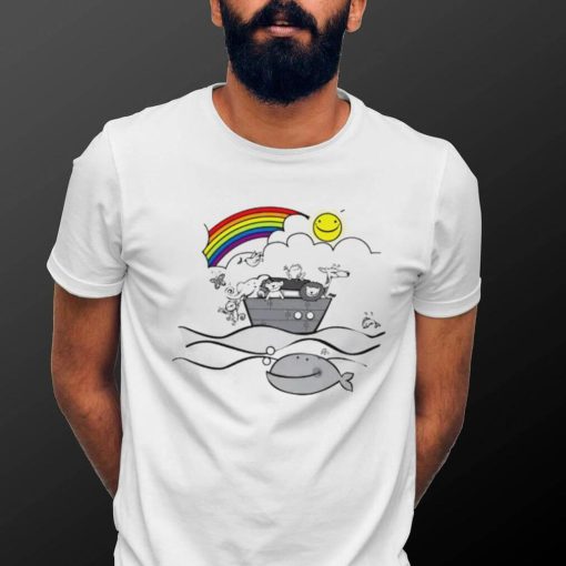 Rainbow Animals on Noah’s Ark art shirt