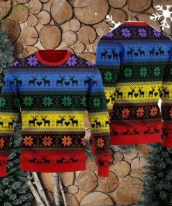 Rainbow Deer LGBT Ugly Christmas Sweater Christmas Gifts Unisex