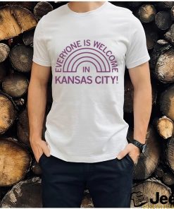 Rainbow everyone is welcome in Kansas City logo shirt