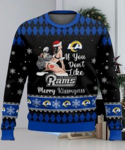 Rams Football Merry Kissmyass Ugly Christmas Sweaters