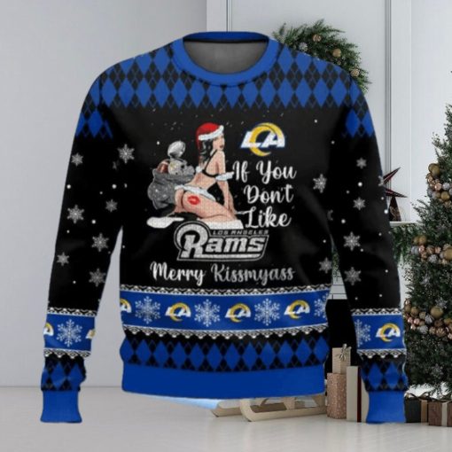 Rams Football Merry Kissmyass Ugly Christmas Sweaters