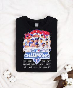 Rangers 2023 AL West Division Champions Texas Rangers Signatures Shirt