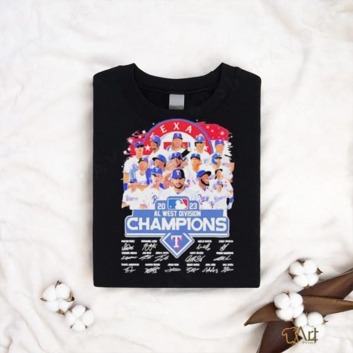 Rangers 2023 AL West Division Champions Texas Rangers Signatures Shirt