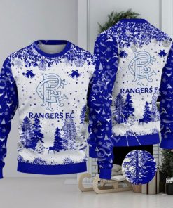 Rangers F.C. SPFL Scottish Snow Fall Pine Ugly sweater