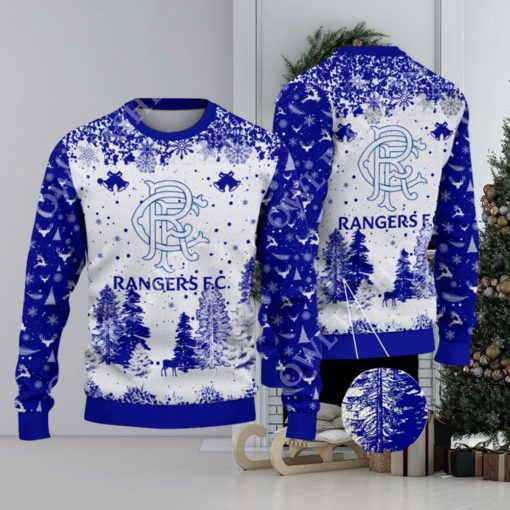 Rangers F.C. SPFL Scottish Snow Fall Pine Ugly sweater