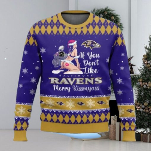 Ravens Football Merry Kissmyass Ugly Christmas Sweater