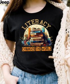 Reading Literacy Changes The World Vintage Funny Books Lover T Shirt