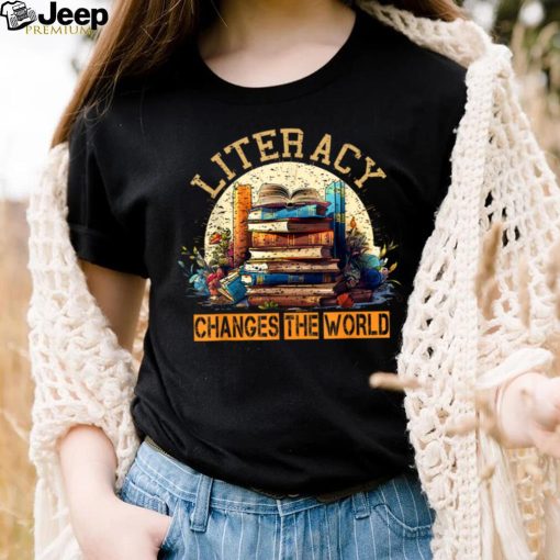 Reading Literacy Changes The World Vintage Funny Books Lover T Shirt