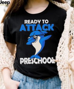 Ready to attack shark dabbing preschool shirt