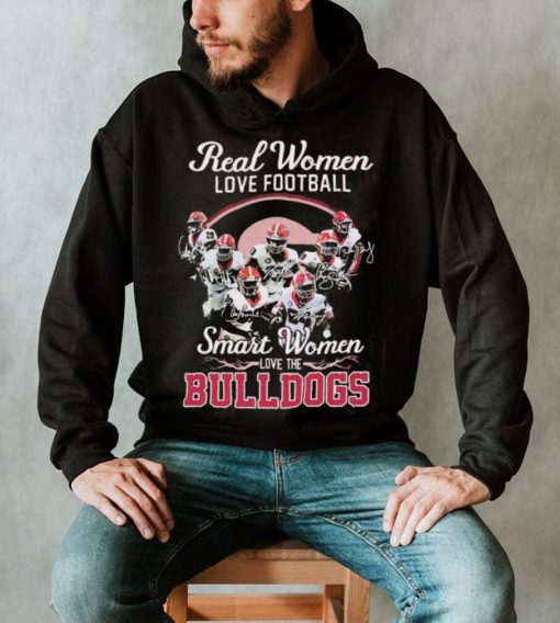 Real Women Love Football Signature Smart Women Bulldogs Shirt