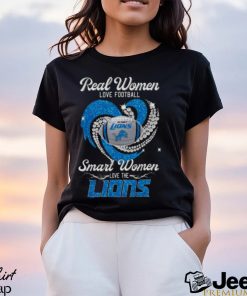 Real Women Love Football Smart Women Love Detroit Lions Heart Diamond 2023 Shirt