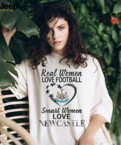 Real Women Love Football Smart Women Love Newcastle T Shirt