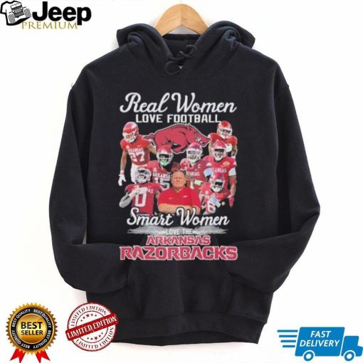 Real Women Love Football Smart Women Love The Arkansas Razorbacks 2023 Season Shirt