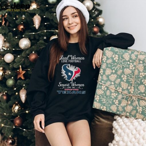 Real Women Love Football Smart Women Love The Houston Texans 2023 Logo Shirt