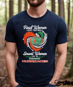 Real Women Love Football Smart Women Love The Miami Hurricanes shirt