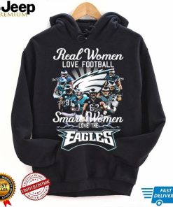 Real Women Love Football Teams Jalen Hurts, Jack Driscoll, Britain Covey Signature Smart Women Love The Eagles Shirt