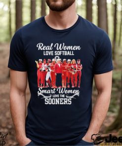 Real Women Love Softball Smart Women Love The Oklahoma Sooners Shirt