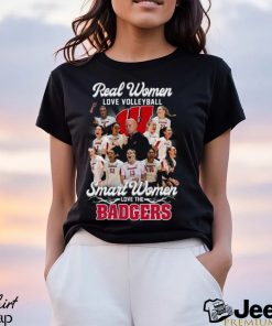 Real Women Love Volleyball Smart Women Love The Badgers T Shirt