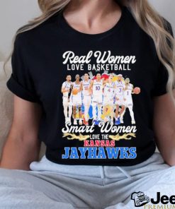 Real Women love Basketball Smart Women love the Kansas Jayhawks signatures shirt