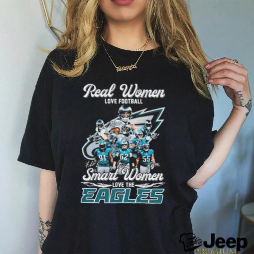 Real Women love Football Smart Women love the Philadelphia Eagles Signatures 2023 Shirt