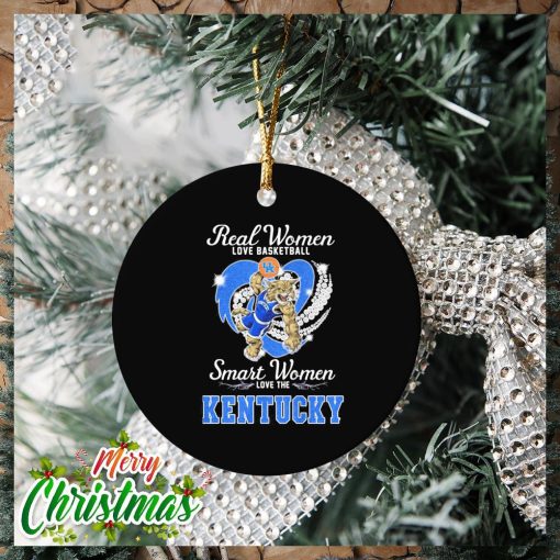 Real Women love basketball smart Women love the Kentucky Wildcats mascot heart diamond Ornament